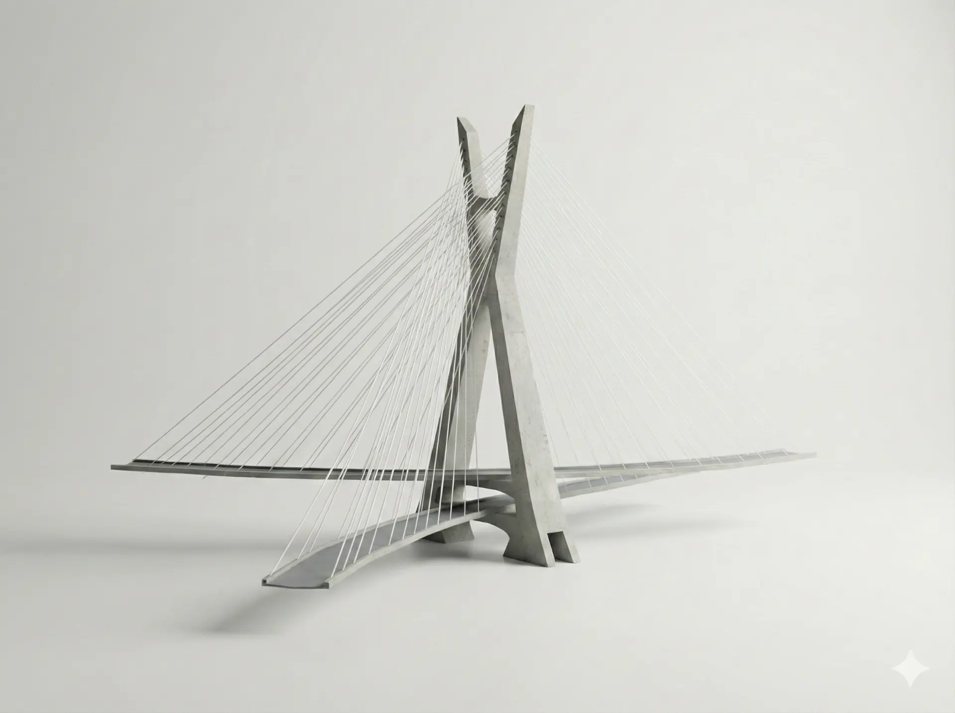 Maquette imprimée en 3D d’un pont à haubans avec pylône en Y